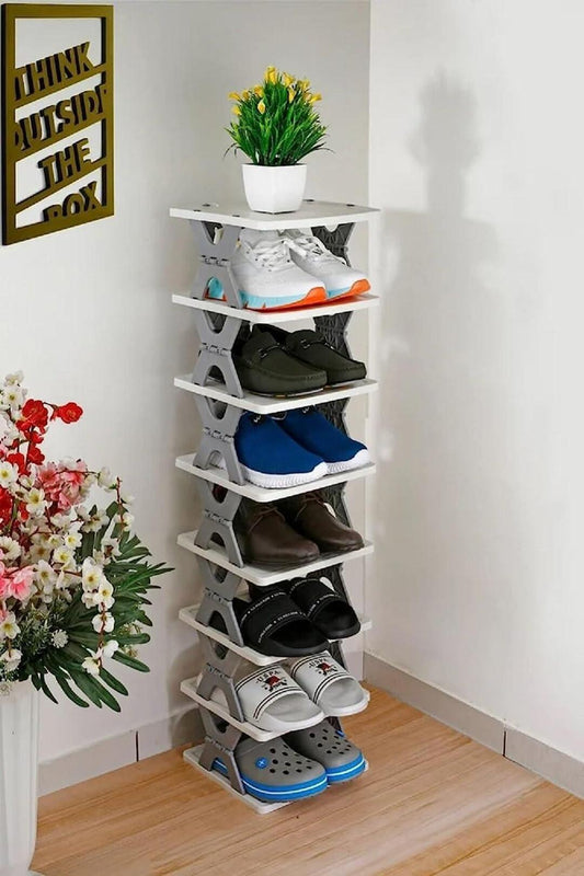 Smart Foldable Shoe Rack Shelf - 8 Layer