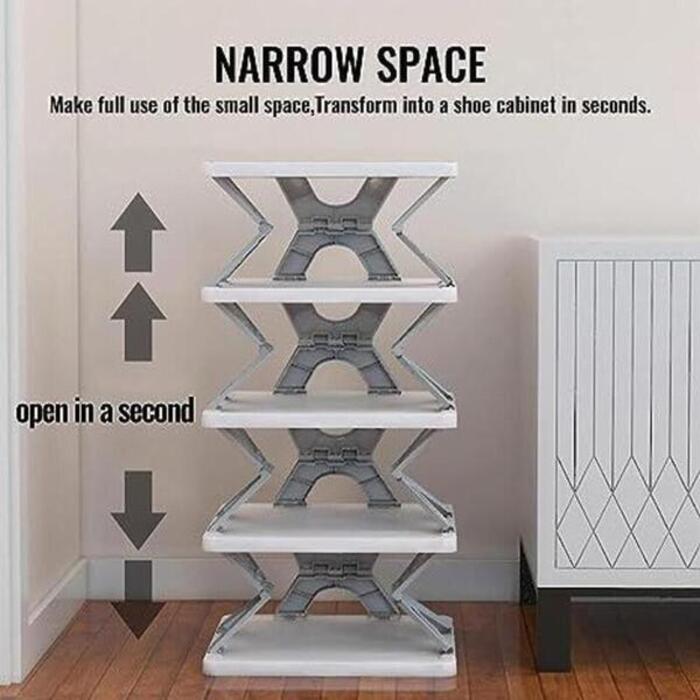 Smart Foldable Shoe Rack Shelf - 6 Layer